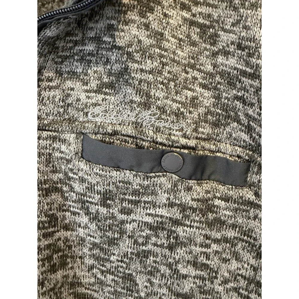 Eddie Bauer Men's Grey 1/4 Zip Pullover Sweater Jacket Preppy Size XL Fleece - Picture 4 of 8